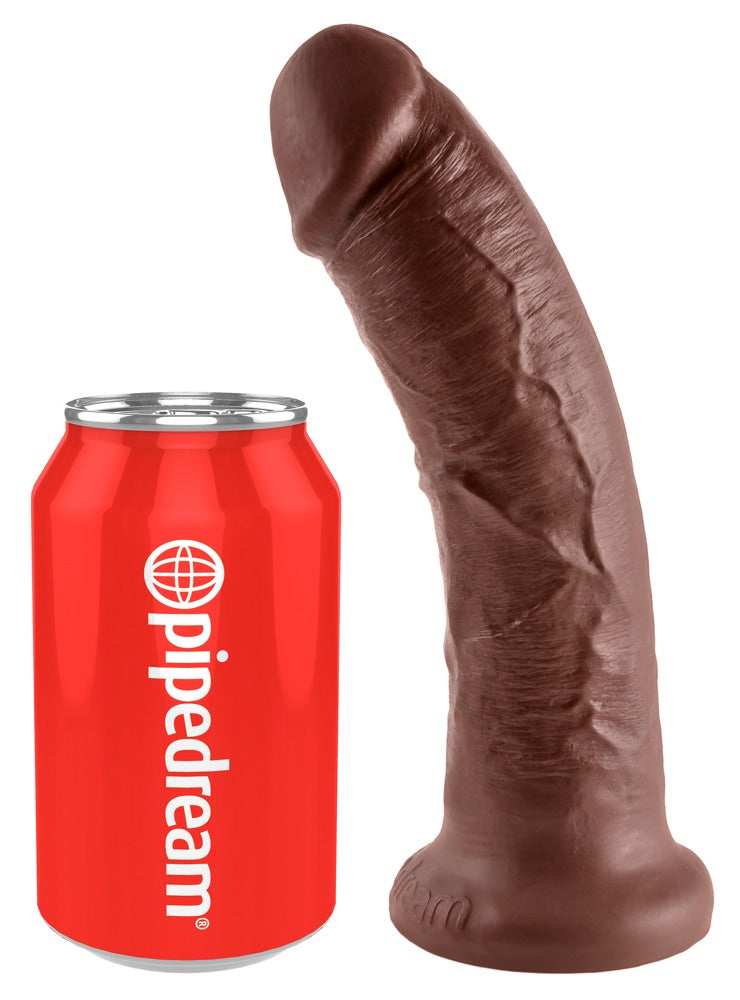 King Cock 8 inch · realistické dildo s přísavkou, hnědá