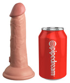 King Cock Elite 6" Vibrating Dual Density Silicone Cock · realistické vibrační dildo · světlá