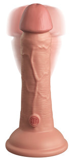 King Cock Elite 6" Vibrating Dual Density Silicone Cock · realistické vibrační dildo · světlá