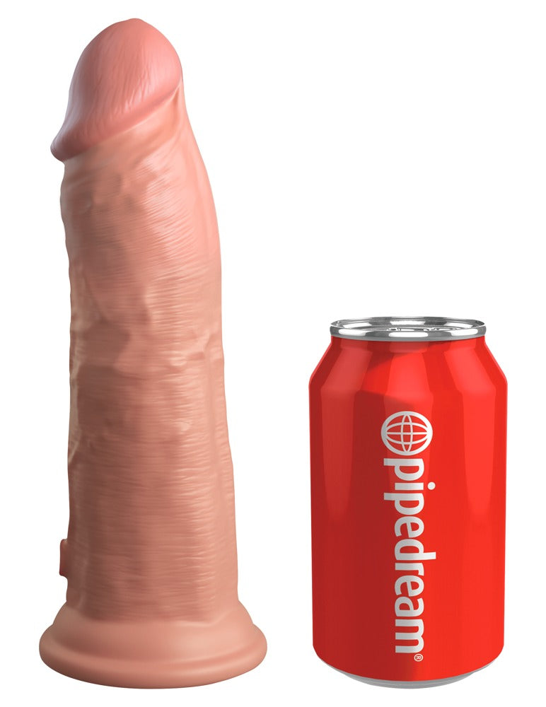 King Cock Elite 8" Vibrating Dual Density Silicone Cock · realistické vibrační dildo · světlá