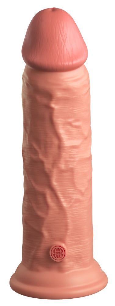 King Cock Elite 8" Vibrating Dual Density Silicone Cock · realistické vibrační dildo · světlá