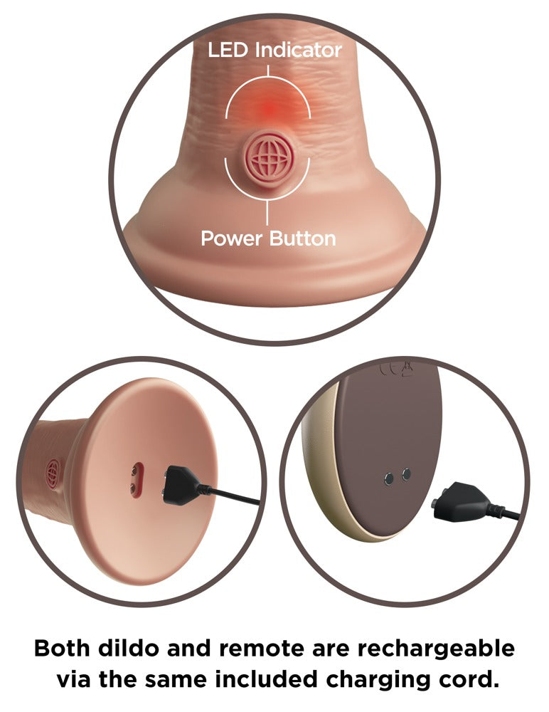 King Cock Elite 9 Dual Density Vibrating Cock · vibrátor s dálkovým ovládáním