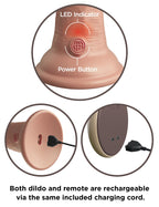 King Cock Elite 9 Dual Density Vibrating Cock · vibrátor s dálkovým ovládáním