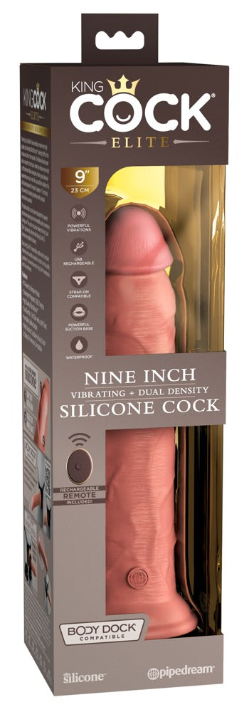 King Cock Elite 9 Dual Density Vibrating Cock · vibrátor s dálkovým ovládáním