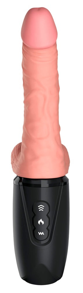 King Cock Plus 6.5 Thrusting Cock with Balls · přirážecí vibrátor s ohřevem