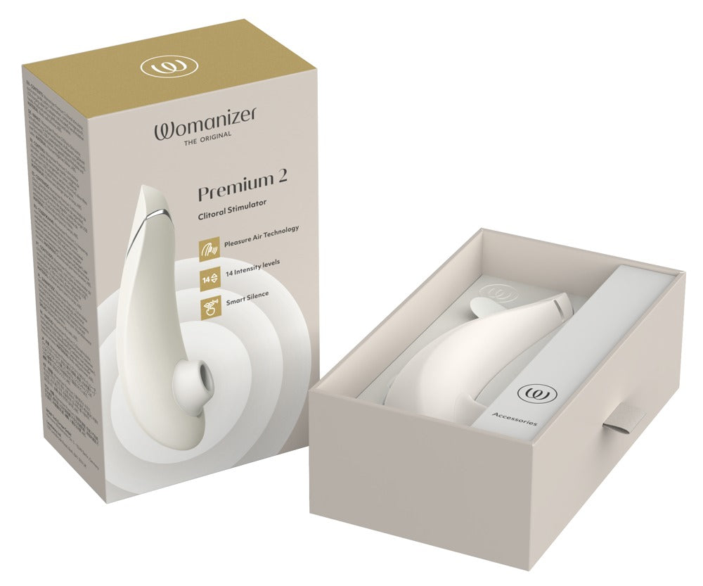 Womanizer Premium 2 · tlakový stimulátor klitorisu · šedá