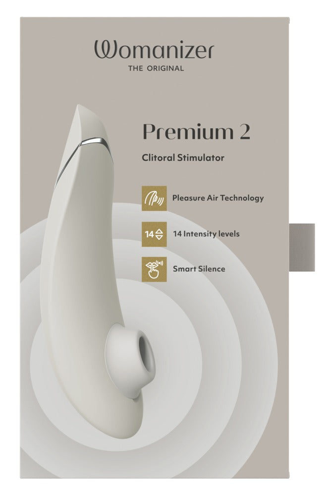 Womanizer Premium 2 · tlakový stimulátor klitorisu · šedá