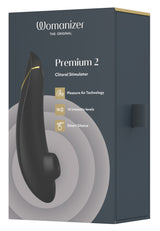 Womanizer Premium 2 · tlakový stimulátor klitorisu · černá
