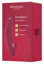 Womanizer Premium 2 · tlakový stimulátor klitorisu · bordó