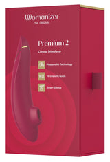 Womanizer Premium 2 · tlakový stimulátor klitorisu · bordó