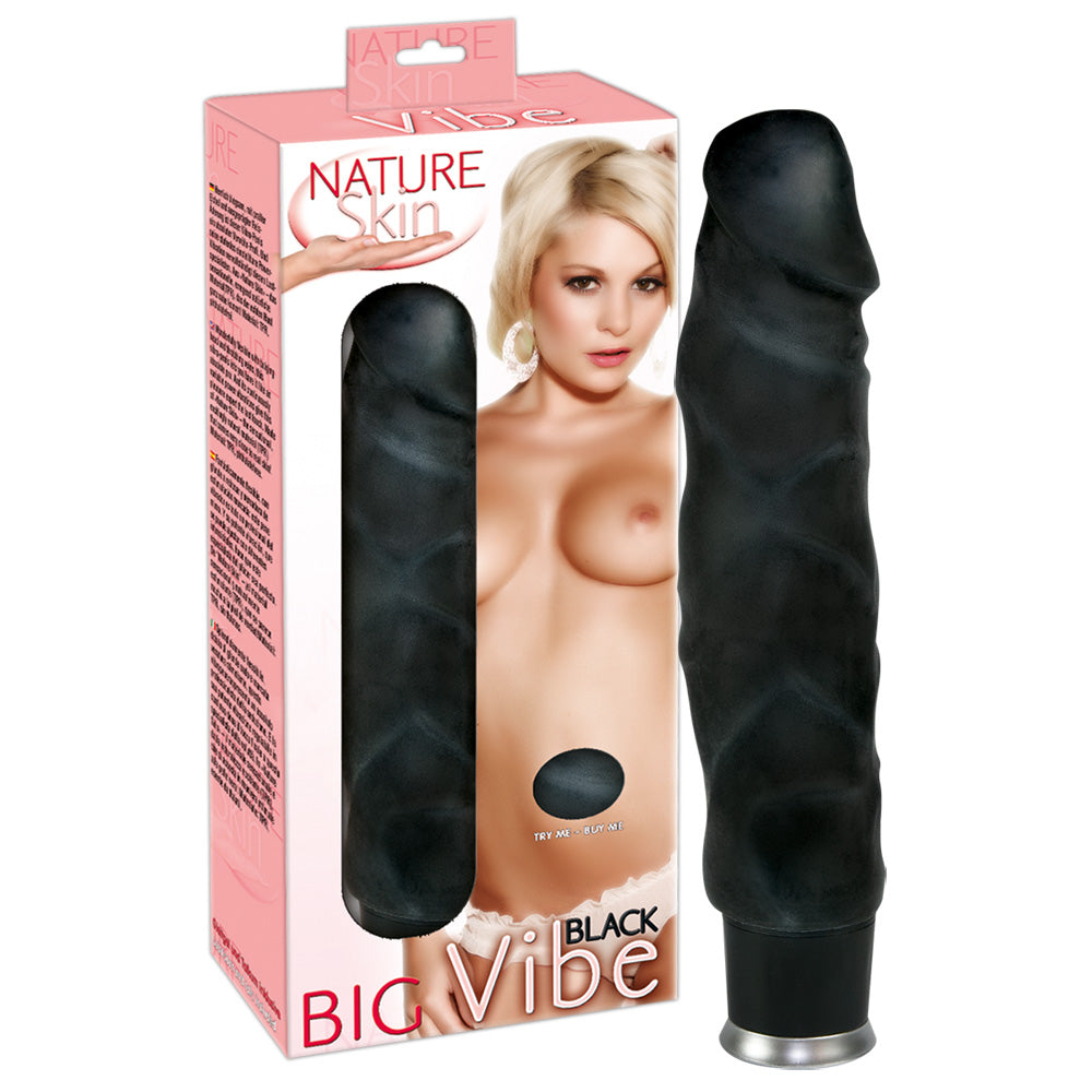 Nature Skin Big Vibe · realistický vibrátor 23 cm · černá