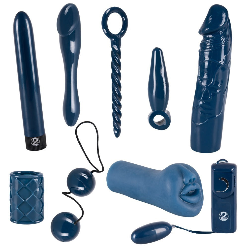 You2Toys Midnight Blue Set · devítidílná sada erotických hraček