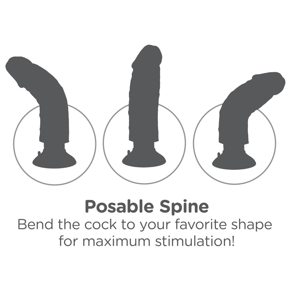 King Cock 7 Vibrating Cock with Balls · vibrátor s varlaty