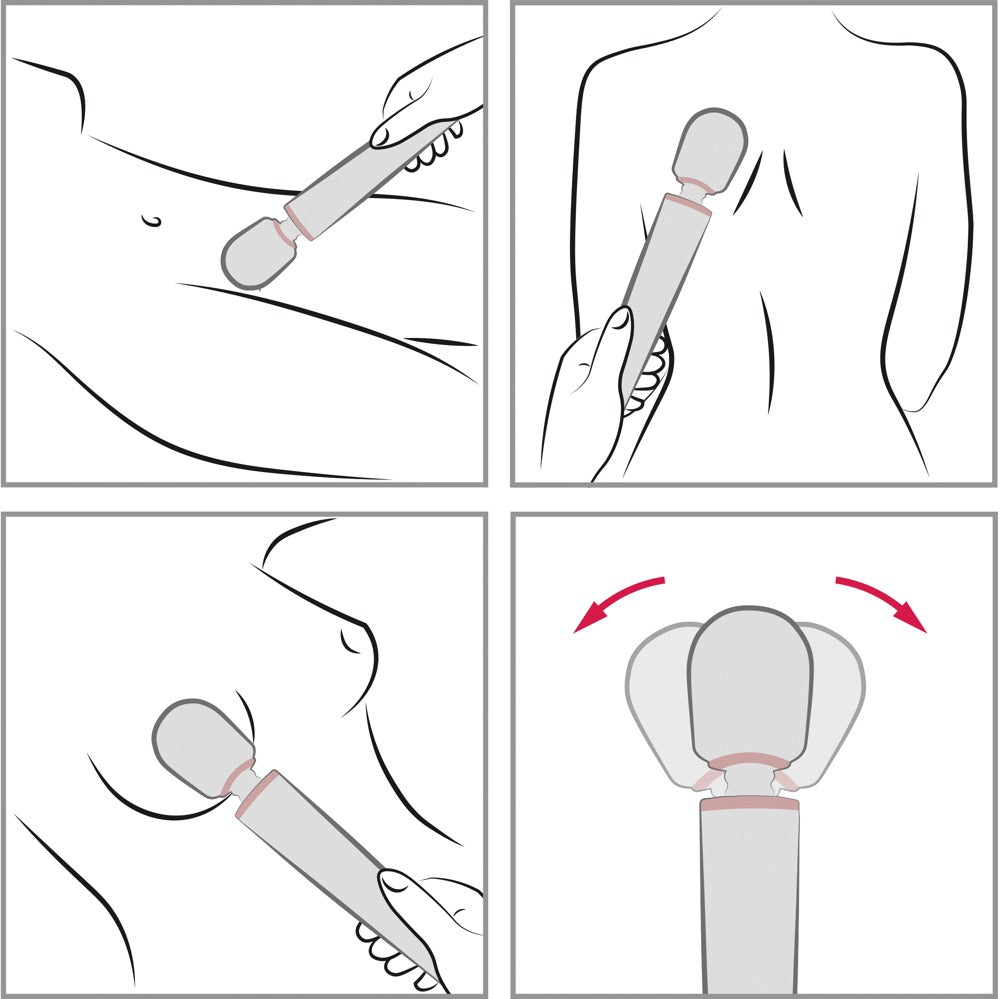 Le Wand Rechargeable Vibrating Massager · masážní hlavice · perleťově bílá