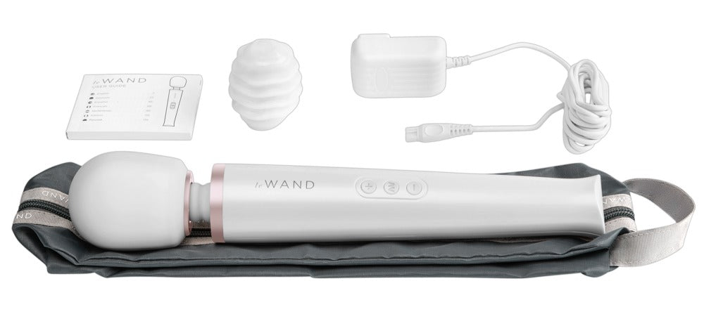 Le Wand Rechargeable Vibrating Massager · masážní hlavice · perleťově bílá