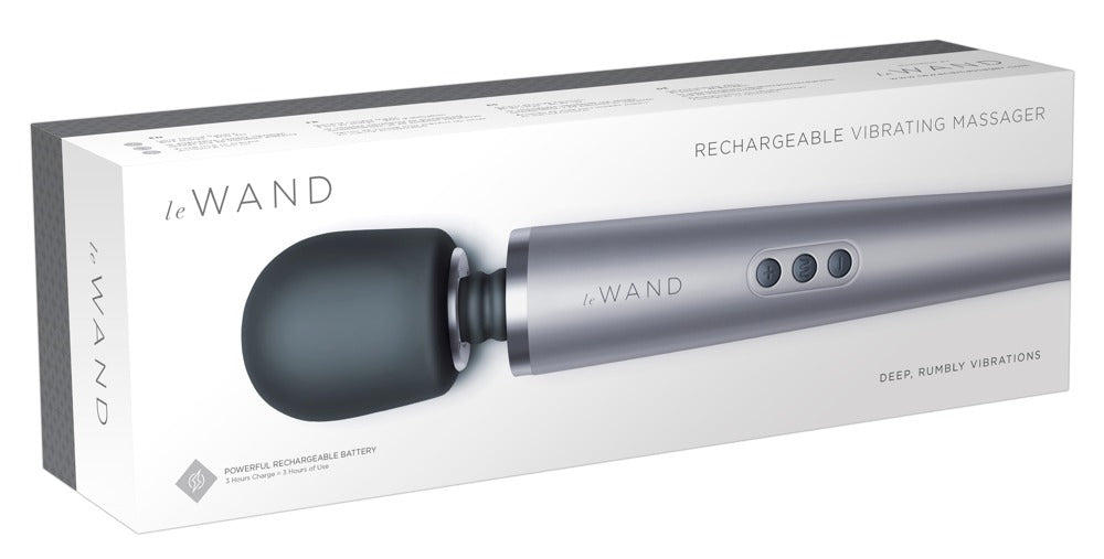 Le Wand Rechargeable Vibrating Massager · masážní hlavice · šedá