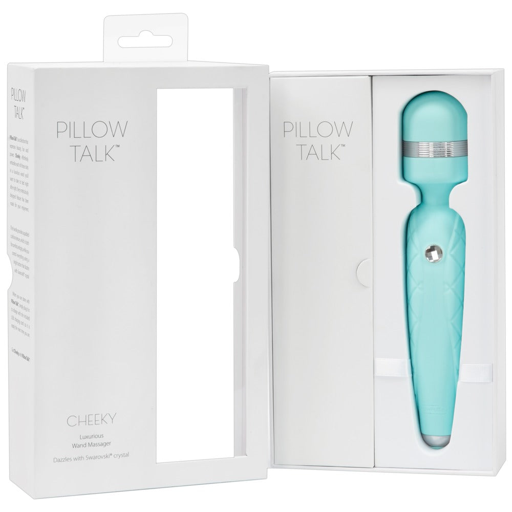 Pillow Talk Cheeky · vibrační masážní hlavice, tyrkysová