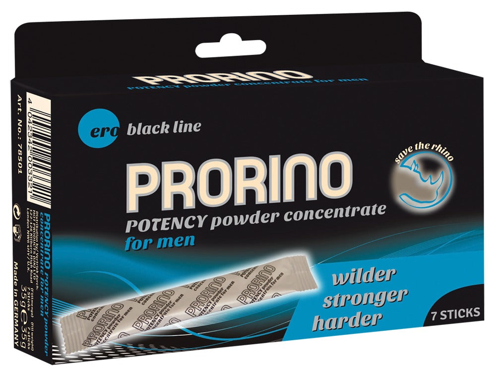 Hot Prorino Black Line Potency Powder · doplněk stravy pro muže (7 sáčků)