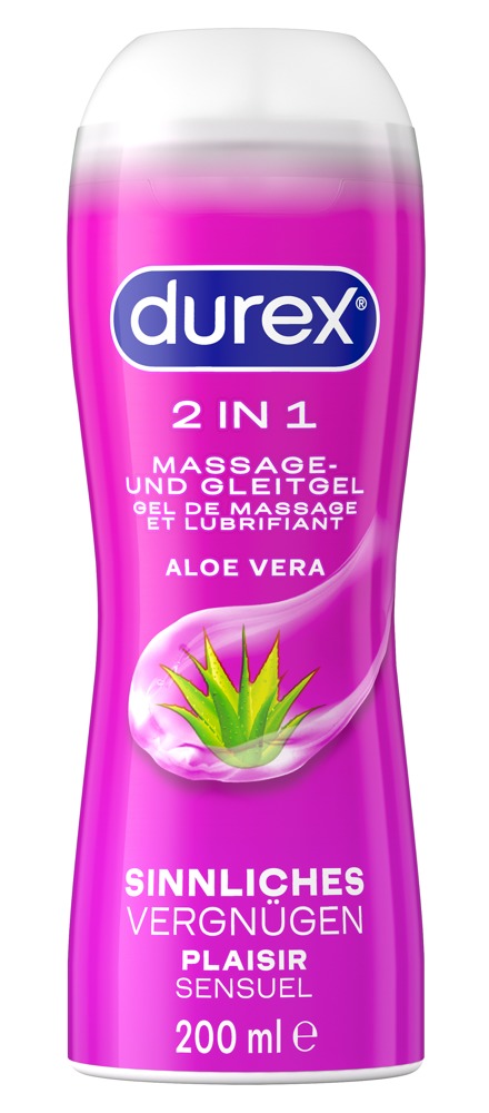 Durex Play Massage · masážní gel a lubrikant 2 v 1 s aloe vera, 200 ml