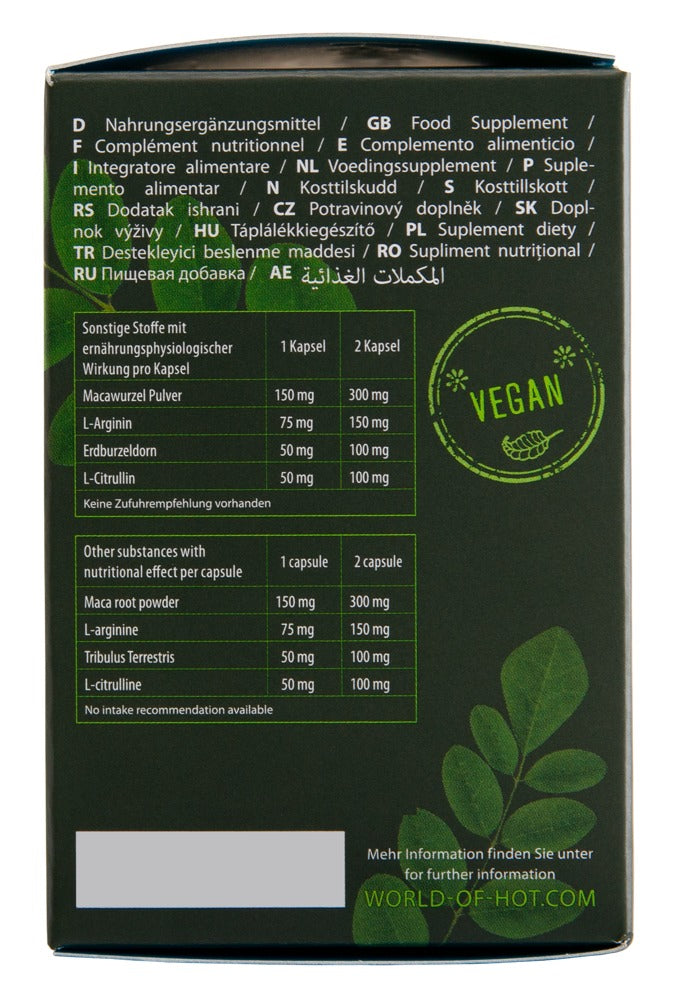 Hot Pure Moringa + Maca Man Power · doplněk stravy pro muže (60 kapslí)