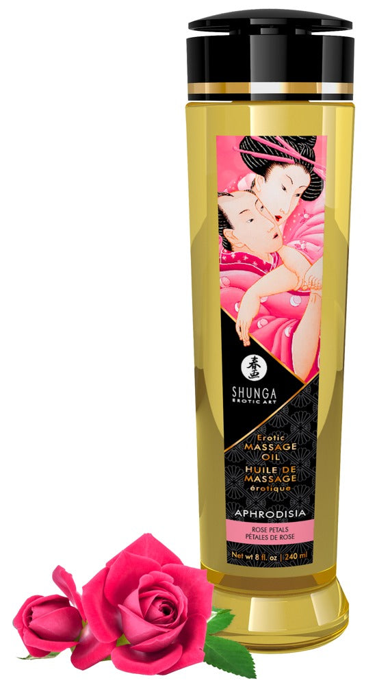 Shunga Erotic Massage Oil Aphrodisia · masážní olej, růže, 240 ml