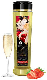 Shunga Erotic Massage Oil Romance · masážní olej 240 ml, jahoda a šampaňské