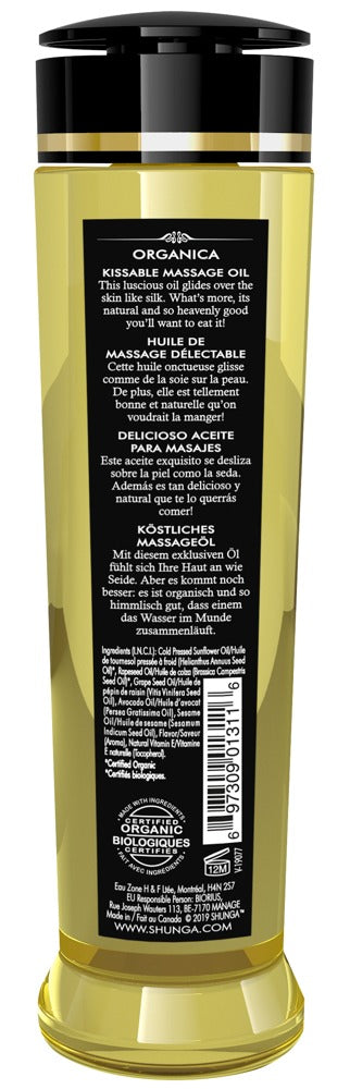 Shunga Organica Kissable Massage Oil Exotic Green Tea · jedlý masážní olej 240 ml, zelený čaj