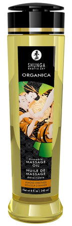 Shunga Organica Kissable Massage Oil Almond Sweetness · jedlý masážní olej 240 ml, mandle