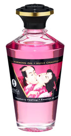 Shunga Aphrodisiac Warming Oil · hřejivý masážní olej 100 ml, malina