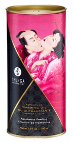 Shunga Aphrodisiac Warming Oil · hřejivý masážní olej 100 ml, malina