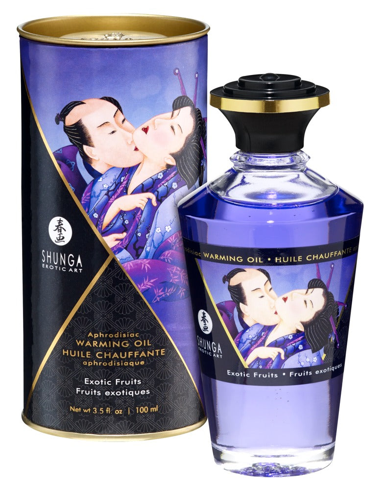Shunga Aphrodisiac Warming Oil · hřejivý masážní olej 100 ml, exotické ovoce