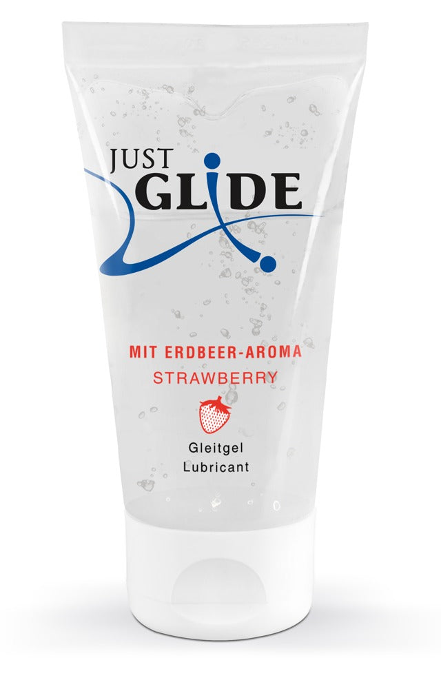 Just Glide Strawberry · lubrikační gel na bázi vody s jahodou · 50 ml
