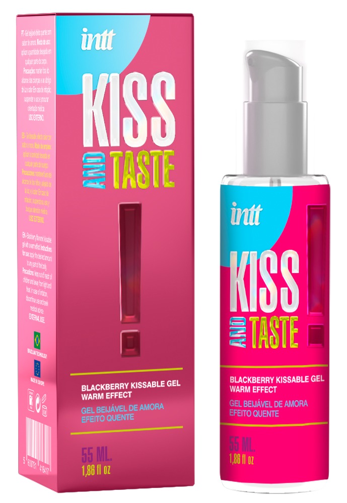Intt Kiss and Taste! · jedlý hřejivý gel s příchutí ostružiny 55 ml