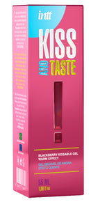 Intt Kiss and Taste! · jedlý hřejivý gel s příchutí ostružiny 55 ml