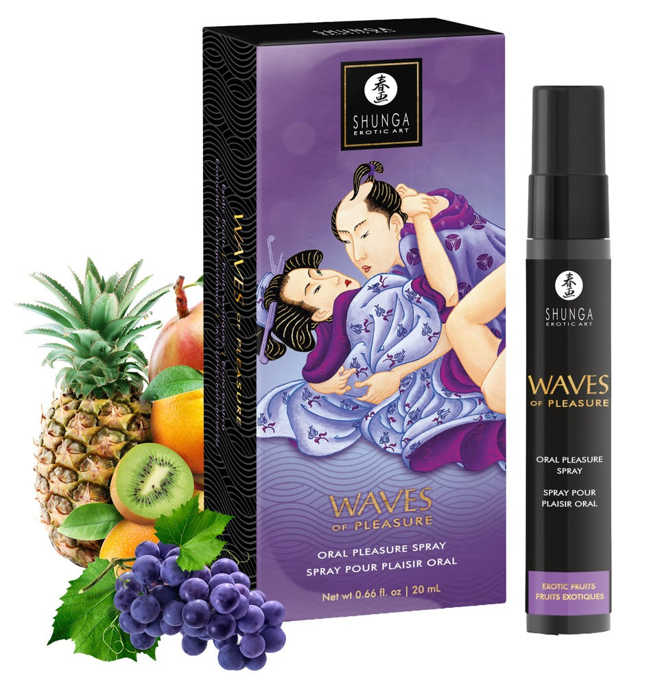 Shunga Waves of Pleasure 20 ml · ústní sprej pro orální hrátky, exotické ovoce
