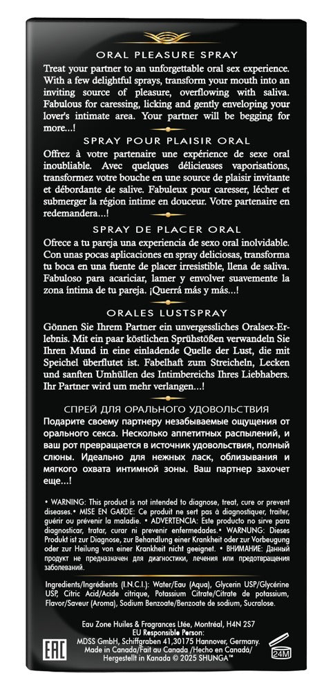 Shunga Waves of Pleasure Strawberry Wine · ústní sprej pro orální hru, 20 ml