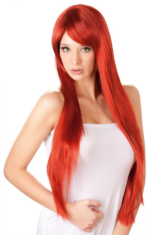 Cottelli Long Straight Red Wig · dlouhá rovná červená paruka
