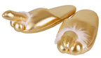 Penis Slippers Gold · zlaté pantofle