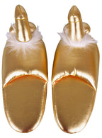 Penis Slippers Gold · zlaté pantofle