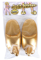 Penis Slippers Gold · zlaté pantofle