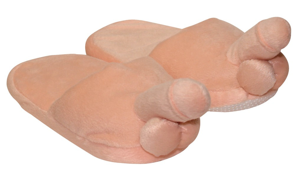 Pantofle Penis · plyšové papuče se žertovným motivem, tělová
