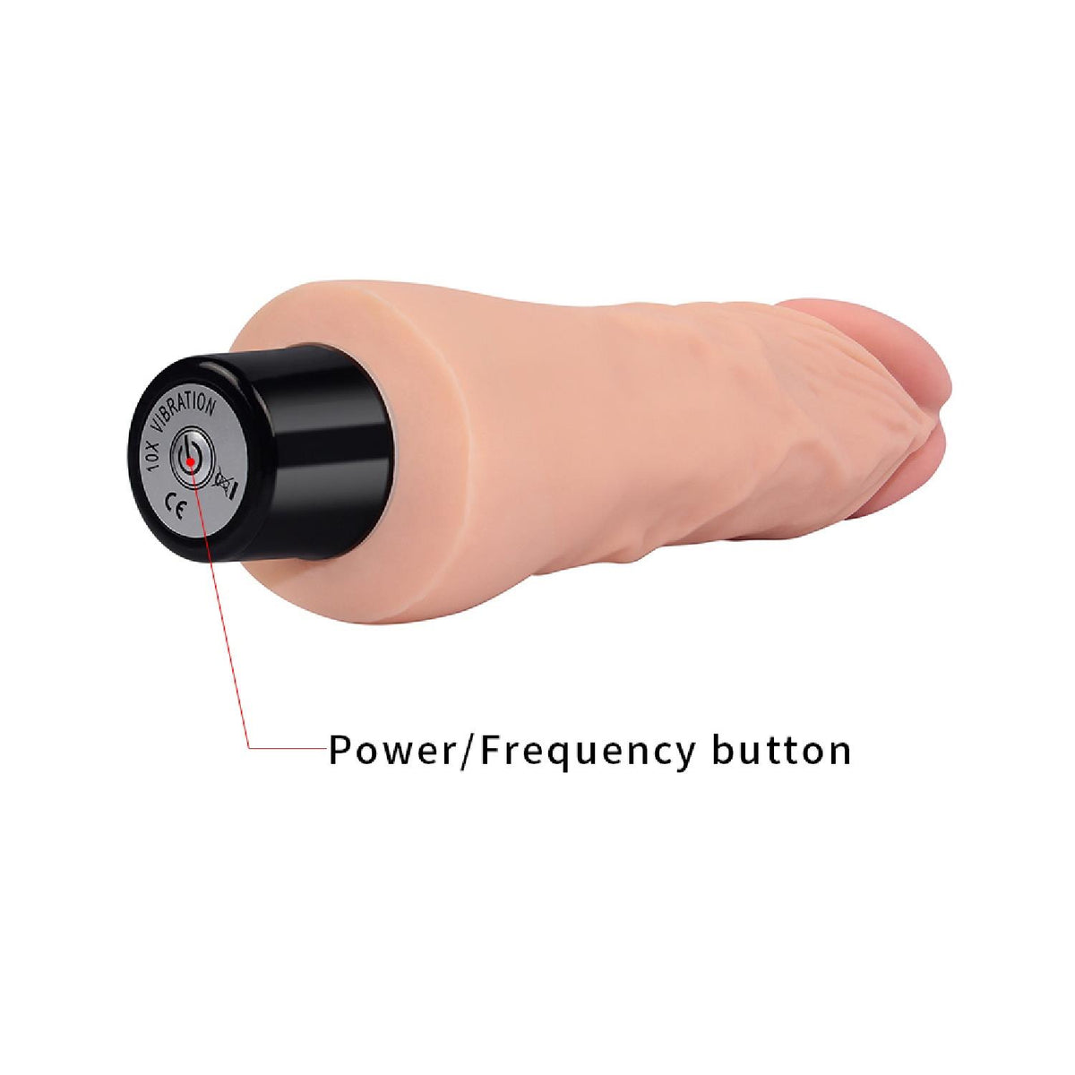 Lovetoy Real Softee · realistické vibrační dildo z cyberkůže, 18 cm