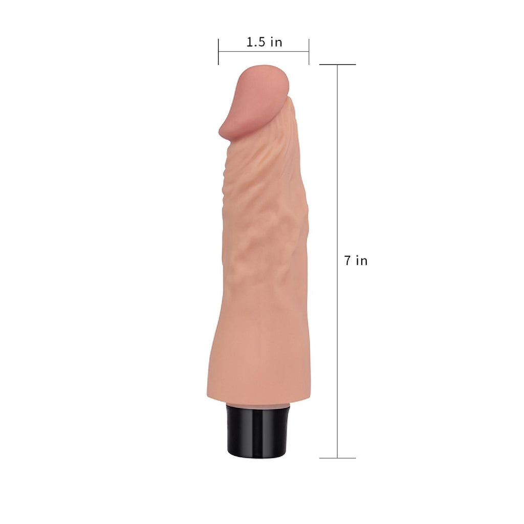 Lovetoy Real Softee · realistické vibrační dildo z cyberkůže, 18 cm