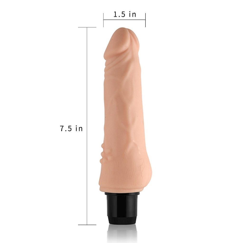 Lovetoy 7.5'' Xtreme Feel Cyberskin Vibrator · realistický vibrátor, průměr 3,8 cm