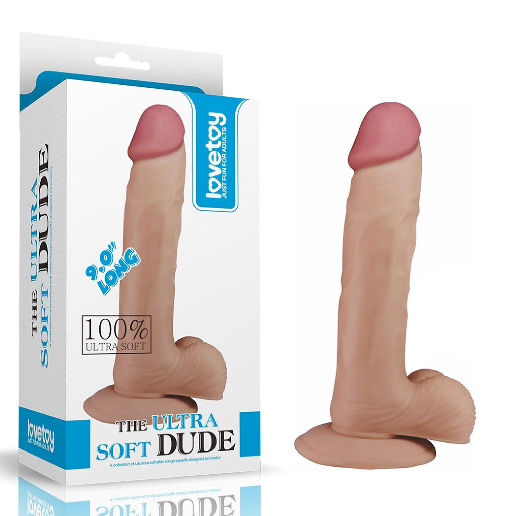 Lovetoy The Ultra Soft Dude · realistické dildo s přísavkou, 22 cm