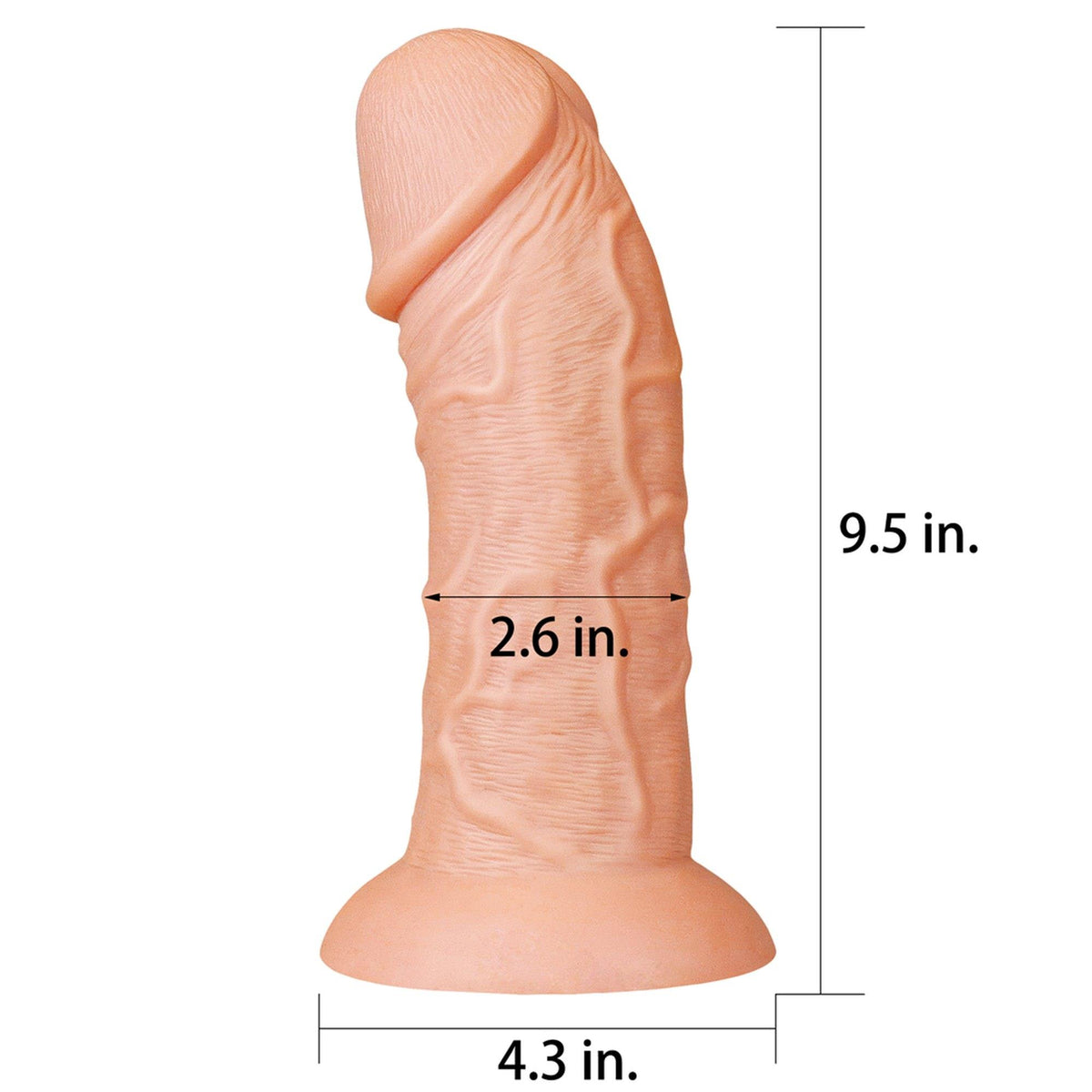 Lovetoy 9,5" Realistic Curved Dildo · realistické zakřivené dildo