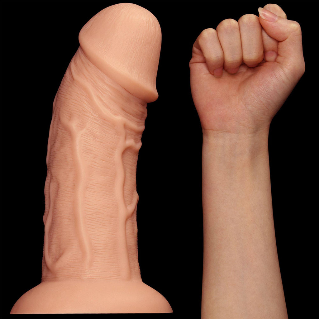 Lovetoy 9,5" Realistic Curved Dildo · realistické zakřivené dildo