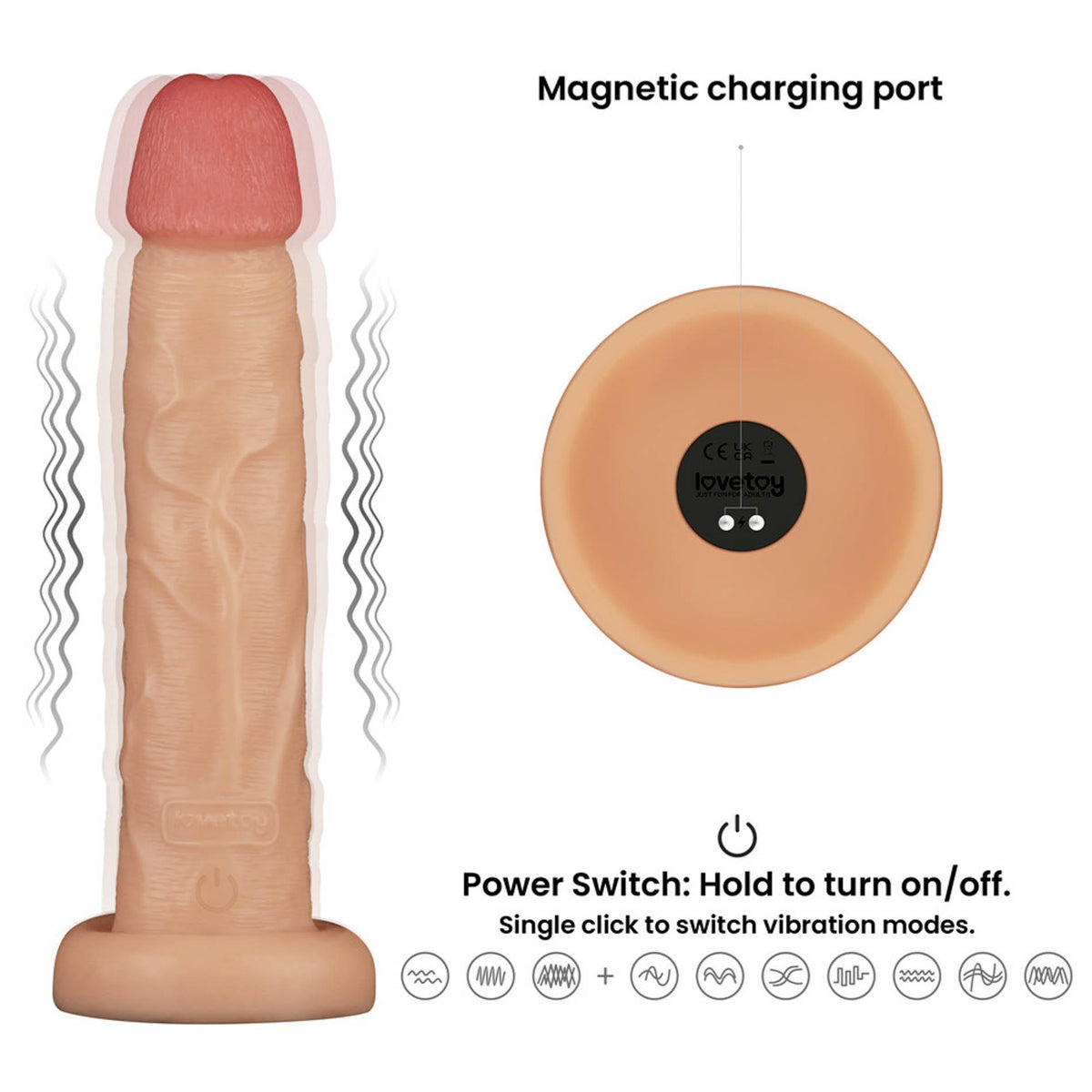 10'' Vibrating Power Basics Cock