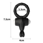 Power Clit Silicone Cockring Black