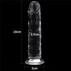 Lovetoy Flawless Clear Dildo 7" · průhledné dildo s přísavkou
